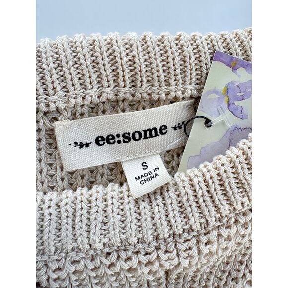 Ee: Some Sweater Tank Small Oatmeal Beige Boho Hippy Bohemian Top NEW Capsule - Picture 4 of 6